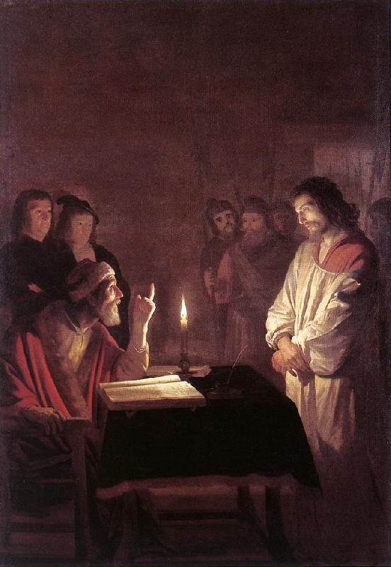 HONTHORST, Gerrit van Christ before the High Priest sg